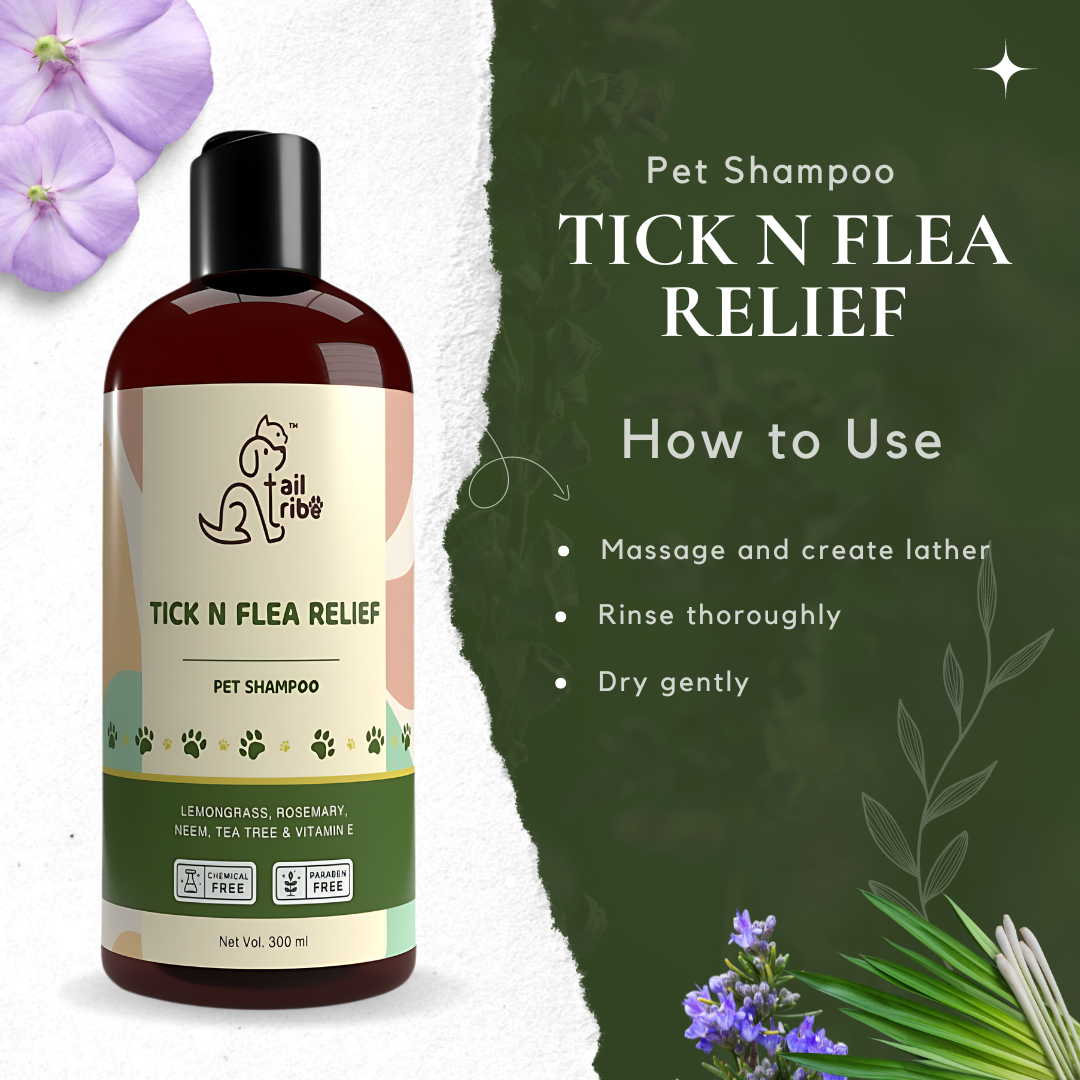 Pet Tick And Flea Relief Shampoo